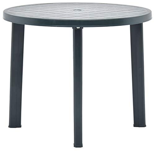 Festnight Gartentisch Gartentisch Balkontisch Witterungsbeständig Bistrotisch Beistelltisch Terrassentisch Terrassenmöbel Grün 89 cm Kunststoff