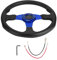 350mm/14in Rennwagen Sportlenkrad Deep Dish 6 Schrauben Unifür Versal Modified Racing Lenkung(Blau)