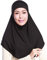 GUMEI Damen 2-teiliges einfarbiges Amira Jersey Muslim Hijab Stretch-Kopftuch aus weicher Baumwolle mit roter Innenkappe aus Unterhemd
