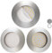 Scandinavian home 3er Set LED Einbaustrahler Dimmbar WarmDim 230V 5,8W Warmweiß 60mm - 70mm I Badezimmer geeignet ICRI 90 580lm 3100K 68mm I Edelstahldesign mit Milchglas I LED Spot flach