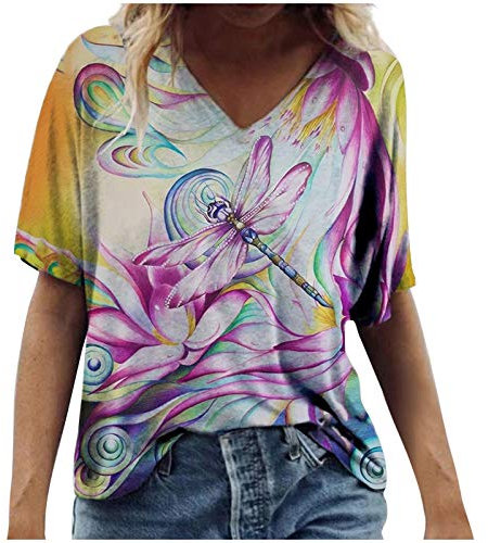 Damen tie dye Sweatshirt Damen Plaid Shirt Casual V-Ausschnitt Kariertes Langarmshirts Frauen Oberteile Bluse Elegant Tops Hemden Langarm Sweatshirt Hemd Damen Blusen Langer Ärmel Oberteil