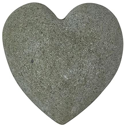 zeitzone Herz Handarbeit aus Stein Naturstein Herzform Vulkangestein Andesit 10cm