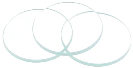 sourcing map Uhrenglas Uhrenteil 18mm Dmr. klar 6Stk | runde flache Linse für Uhrmacher