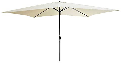 MICHELE SOGARI Ombrellone 3x2 Alluminio telo Poliestere 160 gr 6 stecche Palo centrale 38 mm con Sfiatatoio e Manovella