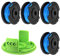 Bobina di filo per decespugliatore Greenworks, diametro 1,65 mm, lunghezza 4,9 m, per Greenworks 24V G24LT, G24LTK2, G24LT30M, G24LT30MK2 (4 bobine + 1 copertura)