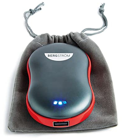 Coopers of Stortford - Rechargeable Hand Warmer with Fleece Cover - Double-Sided USB Pocket Warmer with Three Heat Settings 35-55°C - 8 Hour Runtime - Built-In Power Bank