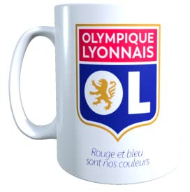 Mug Lyon Rouge et bleu sont nos couleurs Idée cadeau
