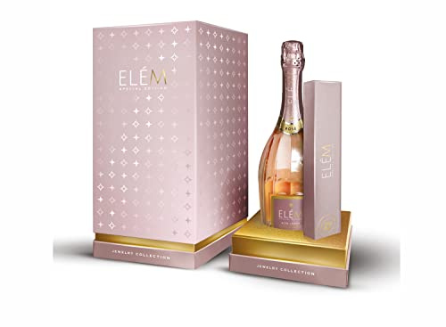 ELÈM - Alta Langa DOCG Rosè Klassische Methode Pas Dosè -Schaumwein trocken - Piedmont Wein Roséchampagner (1 x 0.75l) in einer luxuriösen Geschenkbox mit Tennisarmband
