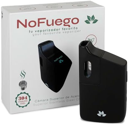 NoFuego | Para Vapear Hierbas Secas | Vapeador Portátil | Optimizado Para Uso Personal | 3 Años de Garantía, Accesorios | Manual de Usuario