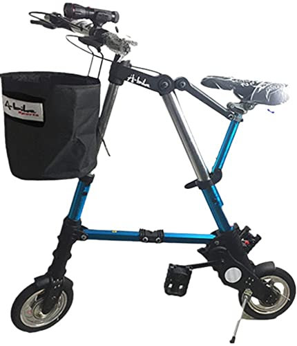 Mini Faltbares Fahrrad 8 Zoll Tragbares Faltrad Mit Korb Ultraleichtes Faltrad Für Erwachsene Und Studenten Für Sport Im Freien, Radfahren, Reisen, Pendeln A,8inch