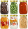LIMILI Glass Jars with Lids, 6 Pack 500ml/16oz Multipurpose Jars for Overnight Oats, Pickling, Canning, Meal Prep and Food Storage