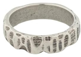 LIQWID Ring Herren Damen Genderfluid, Bandring mit Antiksilber-Finish, recyceltes Material, in 3 Größen erhältlich - PRODUKT 100% MADE IN ITALY (M)