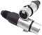 2 conectores XLR, extremos XLR de 4 pines, micrófono de audio hembra, chapado en níquel, contactos plateados