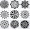 Nivofu 9 Stück Mandala Painting Stencils, Malerei Vorlage Stencil Kit, Mandala Schablone Set, Malvorlage, Zeichenschablonen für Wand Kacheln, Holz, Möbel, Malen, Fußböden, Wanddeko (30.5x30.5CM)