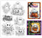 GLOBLELAND Halloween Geist Klare Stempel Kürbis Fledermaus Silikonstempel Siegel Blumen Klare Stamps Für DIY Scrapbooking Kartenherstellung
