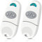 Effdrdfs Telecommande Porte Garage, Telecommande Portail, 2 Canaux, 433,92 MHz, Compatible avec 433MHz Telecommande Top EV, Top NA, Top EE, Lot de 2, Blanc