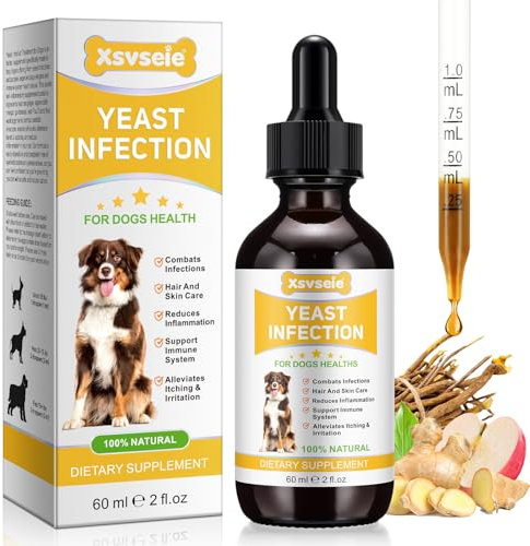 Traitement naturel des infections à levures pour chiens, traitement naturel pour démangeaisons de la peau du chien, infection fongique chez les chiens, problèmes d'allergies et d'inflammation,