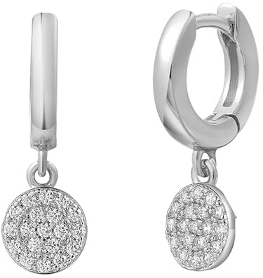 XENOX® POPPY GLITZ Ohrringe - Damen Ohrring aus hochwertigem 925/- Sterlingsilber mit Anhänger und Zirkonia-Steinen | XS10009