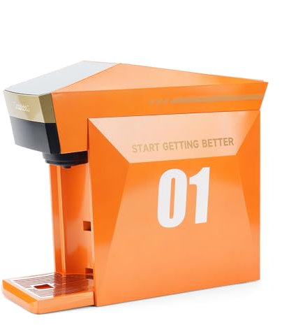 HAILASRE Machine à Expresso Multifonctionnelle 3 en 1, 19 Bar, pour Capsules Nespresso Original/L'OR/Dolce Gusto/Café Moulu (Orange)