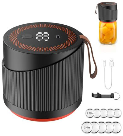 Tanice Sellador al Vacío Mason Envasadora al Vacío Eléctrica con 10 Tapas Máquina Selladora al Vacío para Tarros Mason de Boca Ancha y Normal