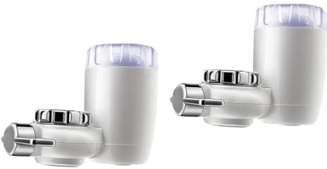 UKCOCO 2st Wasserhahn Wasserfilter Filter Wasserhahn-filtersystem Leitungswasserfilter Filterung Des Wasserreinigers Filterteile Wasserfilter Wasserhahn Keramik Weiß