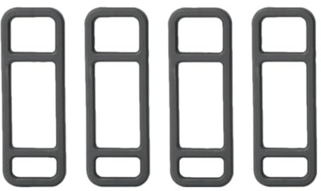 Generisch Fahrrad Silikonband - 4 Stück Fahrradlicht Gummiband Fahrrad Stretch Gummiringe | Taschenlampe Befestigungsband | Geeignet Für Verschiedene Fahrradbeleuchtungen Und Zubehör