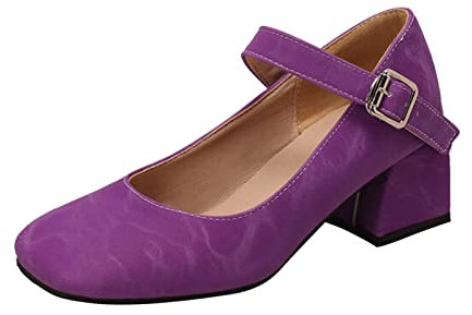 Damen Schuhe Elegant Und Bequem,Mary Jane Schuhe Damen Mit Absatz Pumps Weite H Spangenpumps Damenschuhe Elegant Und Bequem Riemchenpumps Tanzschuhe Slingpumps Spangenschuhe Breite Füße Blockabsatz 40
