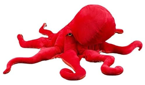 Octopus Kuscheltier, Tintenfisch Weiches Stofftier, Krake Qualle Kuscheltier für Kinder/Erwachsene, Wende Schlummer Oktopus Tonie (Groß (80cm))
