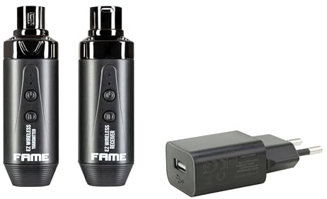 Fame Audio EZ Wireless XLR Sender Set, Vocal Funksystem, Batteriebetrieb, schaltbare Frequenzen