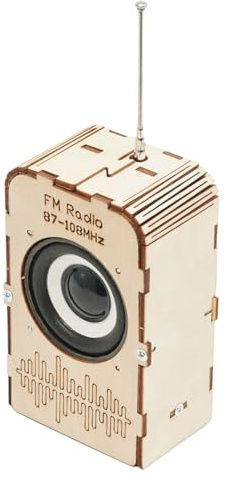 Kit De Radio FM,Kit De Radio Educativo Fabricado En Madera - Juguetes Científicos para Adolescentes Niños Adultos Proyectos Familiares Cumpleaños