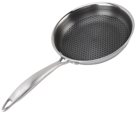 Alomejor Sartén de Acero Inoxidable 316 con Fondo Compuesto, Fácil de Limpiar para Todos los Utensilios de Cocina, 1 Sartén de Acero Inoxidable 316. (Los 24cm)