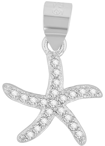 Akzent Anhänger für Damen in 925 Silber, 100% Wasserfest & Hautverträglich