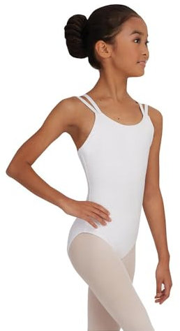 Capezio Double Strap Camisole Leotard, White, Medium