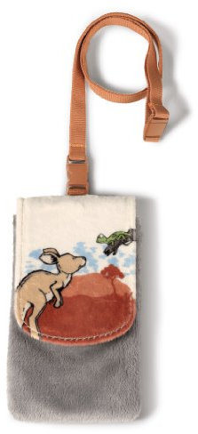 Nici 36411 - Känguru Handytäschchen, Plüsch, 13.5 x 9 cm, beige
