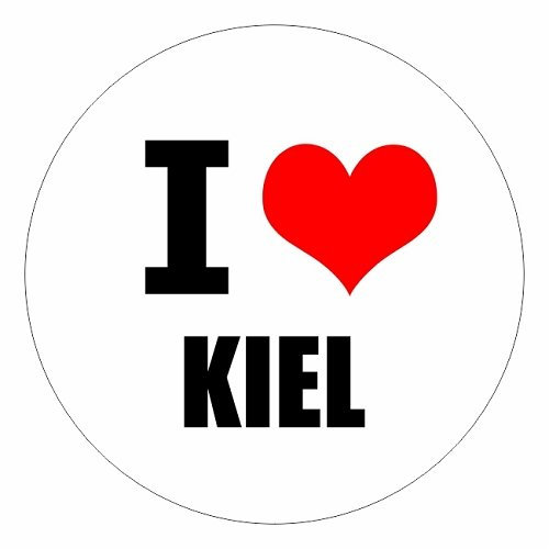 Kiwistar - Autoaufkleber - 5x5 cm - außen klebend - I love Kiel für Auto, Laptop, Fahrrad, LKW, Motorrad Aufkleber mehrfarbig JDM Decal Sticker Racing