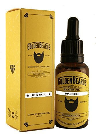 Bio Bartöl - BIG SUR 30ml 100% Natürlich | Jojoba & Argan & Mandelöl Feuchtigkeitsspenden Sie Ihren Bart und Ihre Haut,