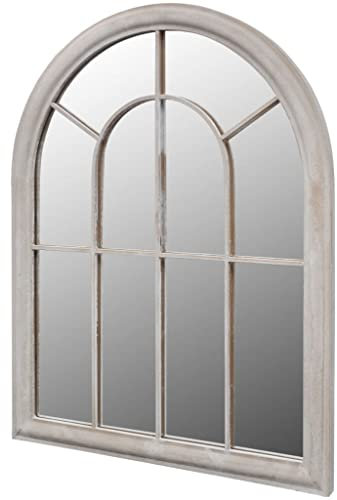 vidaXL Rustikaler Gartenspiegel Bogen Spiegel 69×89 cm für Indoor und Outdoor