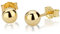 NKlaus 5mm Kugel Ohrstecker Gold 585 - Ohrringe Gold - 14 Karat Gelbgold - Schmuck Damen & Kinder - Kugelstecker - Paar - 5573