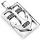 Bungsa Kettenanhänger Faith, Hope, Love in Anker Form rechteckig silber Edelstahl (Anhänger Pendant Charm Beads Chirurgenstahl Damen Herren Schmuck Liebe Hoffnung Glaube)