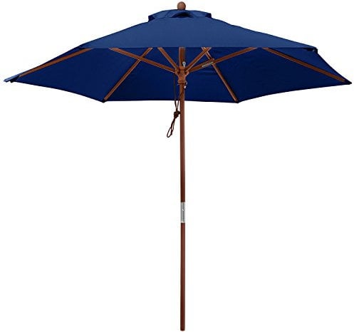 anndora Sonnenschirm 2,5 m Balkonschirm rund wasserabweisend Winddach Navy Blau