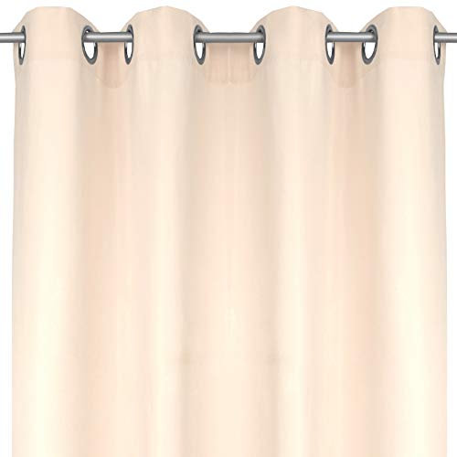 Bestlivings Blickdichte Beige Gardine mit Ösen in 140x245 cm (BxL), in vielen Größen und Farben