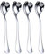 Hissf cucchiaino da caffè a forma di cuore, gelato cucchiaio, cucchiaio da dessert, 18/10 fine 4 cucchiaini in acciaio INOX, 17 cm