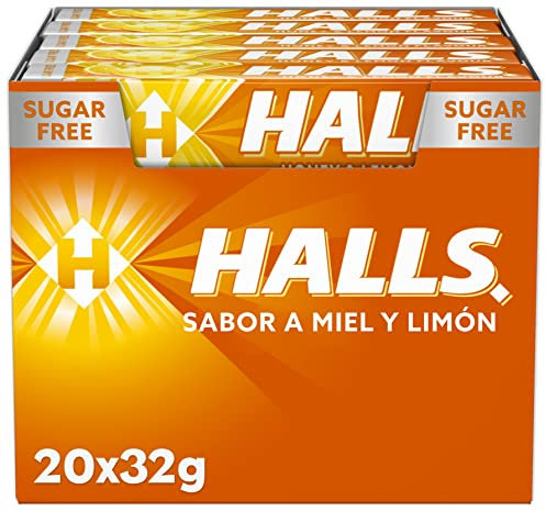 Halls Miel y Limón - Caramelo duro - Caja con 20 Sticks de 32 g