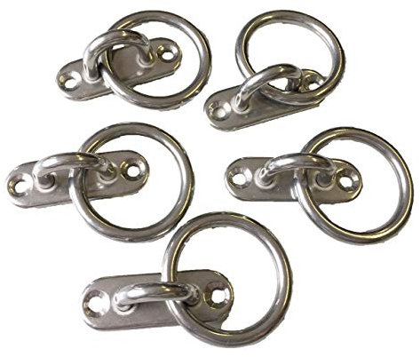 Sunload Augplatte oval/schmal mit Ring Edelstahl rostfrei V4A 5 Stück (45 mm)