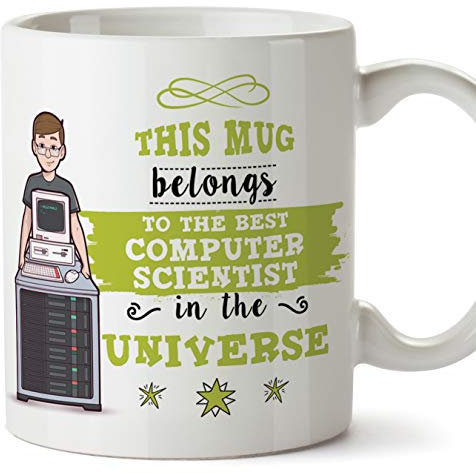 MUGFFINS (Taza en inglés) Taza Original de IT Taza - Esta Taza Pertenece a la Mejor informática del Universo: 11 oz de cerámica