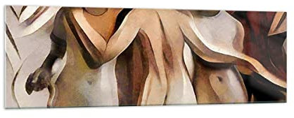 Panorama Bilder auf Glas 160x50cm Glasbild Frau Akt Skulptur Groß XXL Wanddeko Bild im Glas Schlafzimmer Küche Wandbilder Dekoration Wohnzimmer Modern Wall Decor Wand Kunstdruck Art GAB160x50-3487