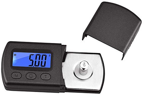 DollaTek Professionelle Hochpräzise Digitale Mini-Plattenspieler Stylus Force Skala Tester 0,01g Blau LCD Hintergrundbeleuchtung für Tonarm Tonabnehmer Schmuckwaage Wiegen