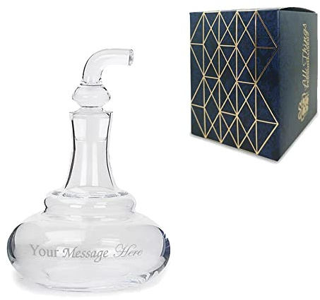 Personalised Engraved 0.1ltr Handmade Whisky Still Mini Decanter Wedding Christmas Birthday Gift