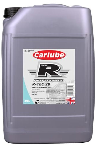 Carlube Triple R 5W-30 ACEA C2/C3, API SP Fully Synthetic Engine Oil R-TEC 20 20L