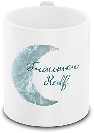 Tasse mit Namen Ralf und Träumer-Motiv | Keramik-Tasse